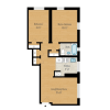 Floor plan: 2 Bedroom
