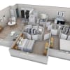 Floor plan: 3-2 BR Retreat Overlook