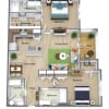 Floor plan: 2 Bedroom 2 Bathroom