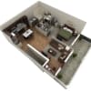Floor plan: 1 BR Designer Overlook