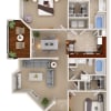 Floor plan: 2 Bed Cherry Remodel