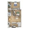 Floor plan: Two Bedroom, Two Bath (small)