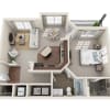 Floor plan: 1x1C