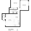 Floor plan: 2 Bed 1 Bath