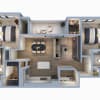 Floor plan: 2 Bedroom 2 Bathroom w/Garage