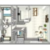 Floor plan: 2 bedroom 1 bath