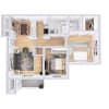 Floor plan: 2 Bedroom, 1.5 Bathroom