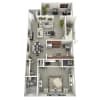 Floor plan: 1 Bedroom with Den
