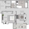 Floor plan: B1-2x1