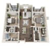Floor plan: Two Bedroom B2D