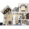Floor plan: 1x1 Bay New TA Reno Scope