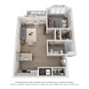 Floor plan: 1 Bed 1 Bath