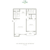 Floor plan: One Bedroom 731