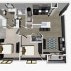Floor plan: The Willow 2 Bedroom 2 Bathroom