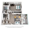 Floor plan: 1 Bedroom, 1 Bathroom Classic