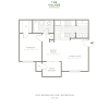 Floor plan: One Bedroom 722/723