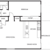 Floor plan: 1x1 down renovated