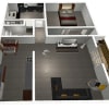 Floor plan: 2 Bedroom West