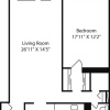 Floor plan: Longfellow One Bedroom -A