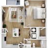 Floor plan: A2 - 1 Bedroom / 1 Bath