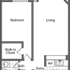 Floor plan: 1 Bedroom B