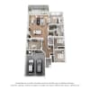 Floor plan: 3 Bedroom 2 Bathroom W/Den