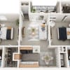 Floor plan: B2 Two Bedroom