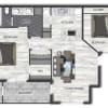 Floor plan: 2 bdrm 1 bath