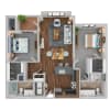 Floor plan: Two Bedroom Two Bath
