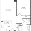 Floor plan: 727 sq. ft.