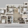 Floor plan: Four Bedrooms Three Baths