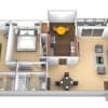Floor plan: 2 Bed 2 Bath with Den