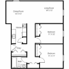 Floor plan: 2 Bedroom