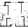 Floor plan: 2 Bedroom