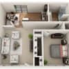 Floor plan: One Bedroom One Bath