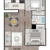 Floor plan: 2 x 1 B1