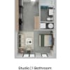 Floor plan: Studio - The Flow