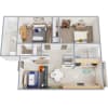 Floor plan: Two bedroom two bathroom