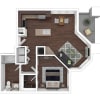 Floor plan: 1x1