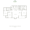 Floor plan: Three Bedroom 1283/1286/1414