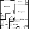 Floor plan: 1 Bedroom B