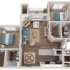 Floor plan: 2 Bed 2 Bath