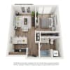 Floor plan: 1 Bed 1 Bath