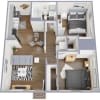 Floor plan: 2X1 R