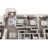 Floor plan: 3 Bed, 2 Bath D