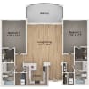 Floor plan: B2-1