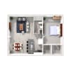 Floor plan: One Bedroom - Essential