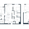 Floor plan: C2M5 Loft | 2 Bed | 2 Bath | Loft