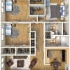 Floor plan: 3 Bedroom
