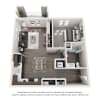 Floor plan: 1 Bedroom 1 Bath - C